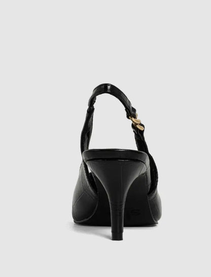 ShuShop Nigella Black Croco Heels