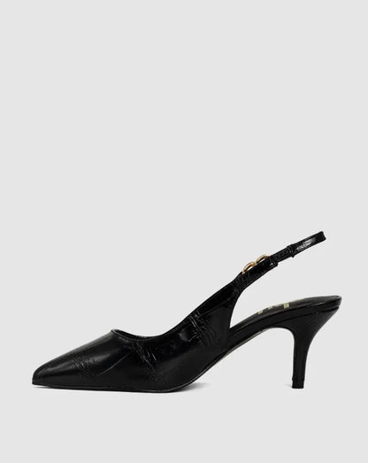 ShuShop Nigella Black Croco Heels