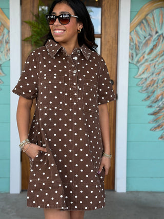 Brown Polka Dot Dress