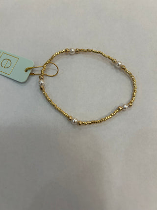 Enewton Gameday Hope Purpose Pearl Bracelet - Gold Luster