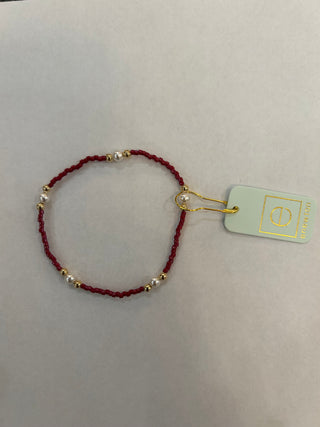 Enewton Gameday Hope Purpose Pearl Bracelet - Maroon
