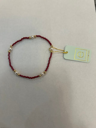 Enewton Gameday Hope Purpose Pearl Bracelet - Maroon