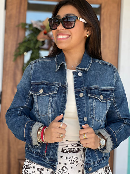 Mica Dark Wash Denim Jacket