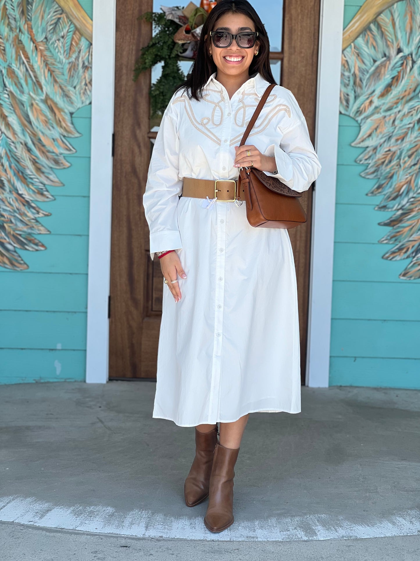 Wild West Maxi Shirt Dress