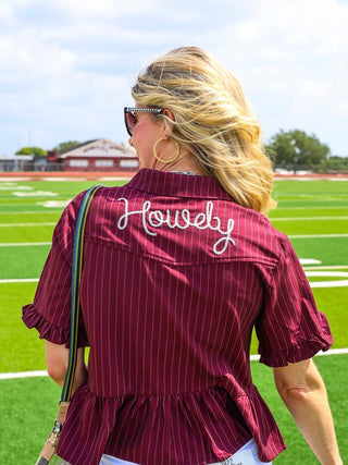 Dixie Maroon Howdy Top