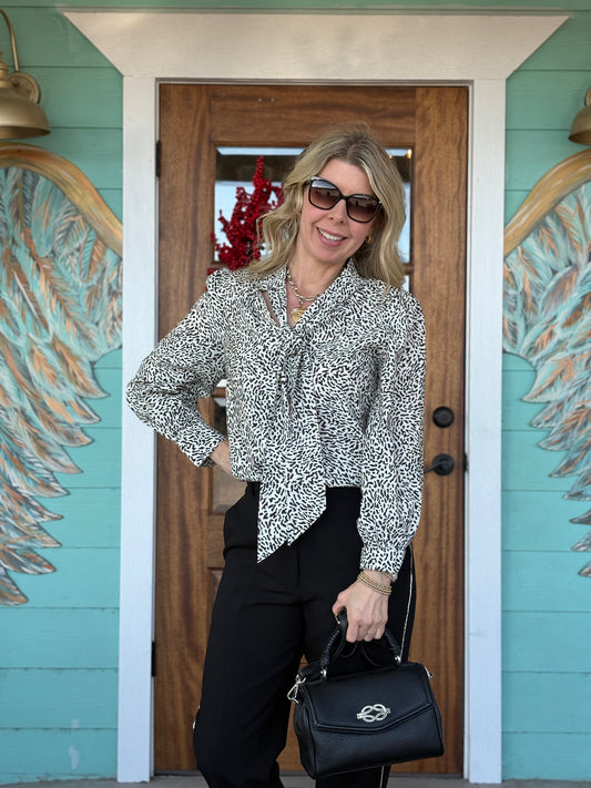 Snow Leopard Anastasia Bow Top