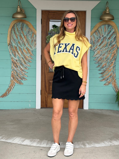 Yellow TEXAS Oversized Muscle Top