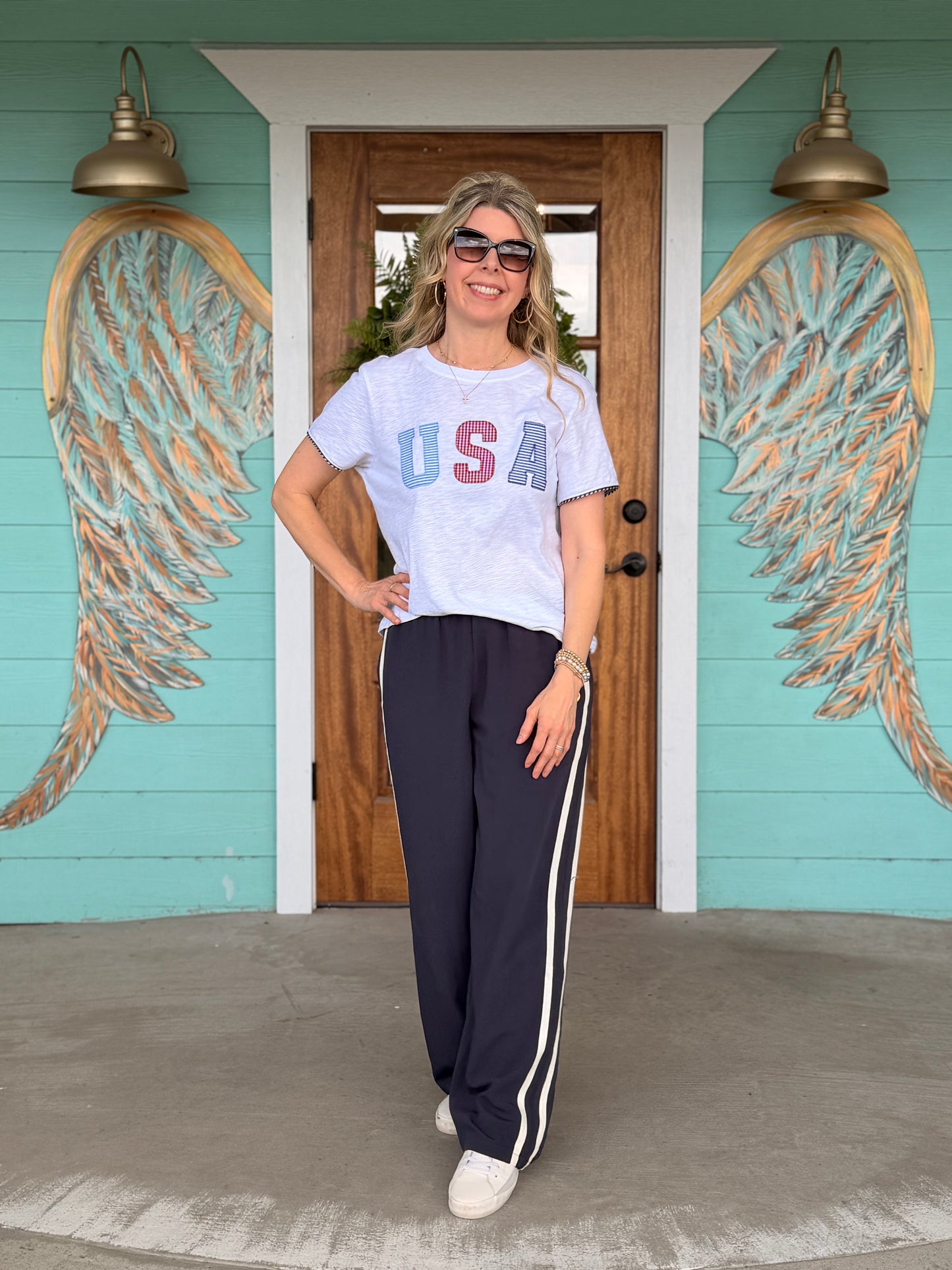 Navy London Track Pants