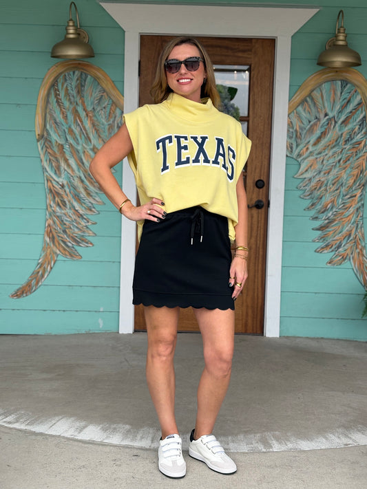 Yellow TEXAS Oversized Muscle Top