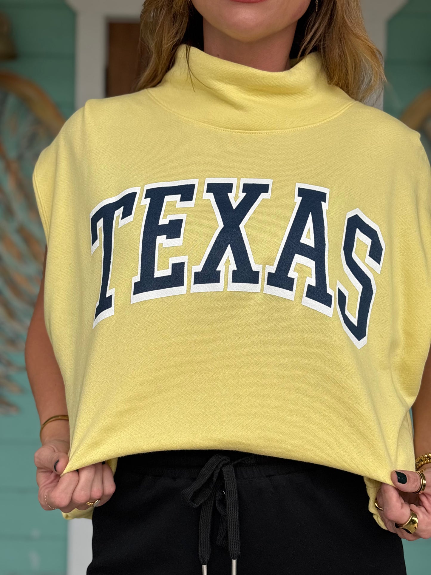 Yellow TEXAS Oversized Muscle Top