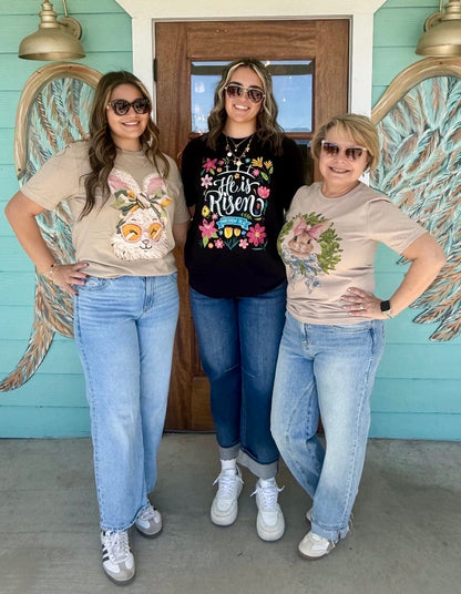 Bunny Bow Wreath Tee