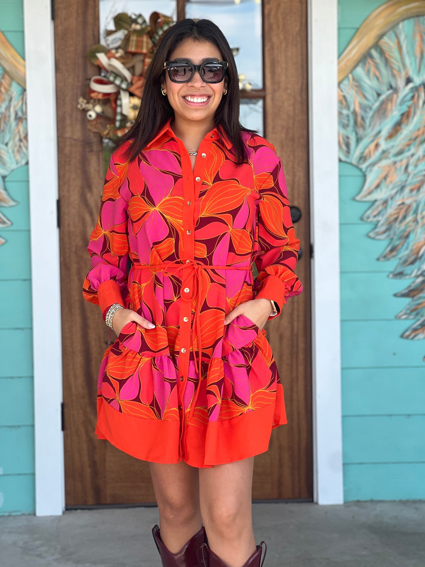 Maya Glow Over Fire Dress