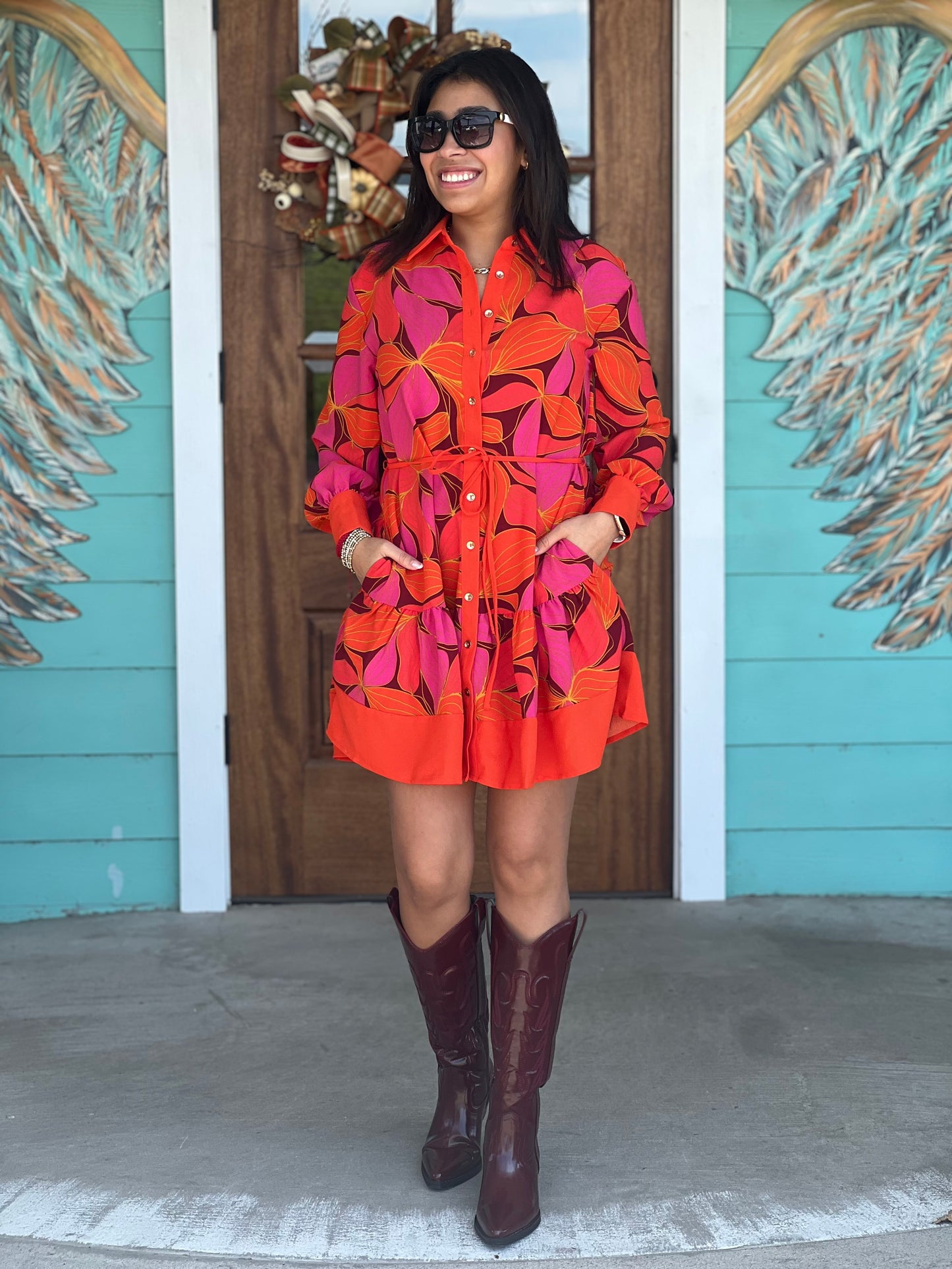 Maya Glow Over Fire Dress
