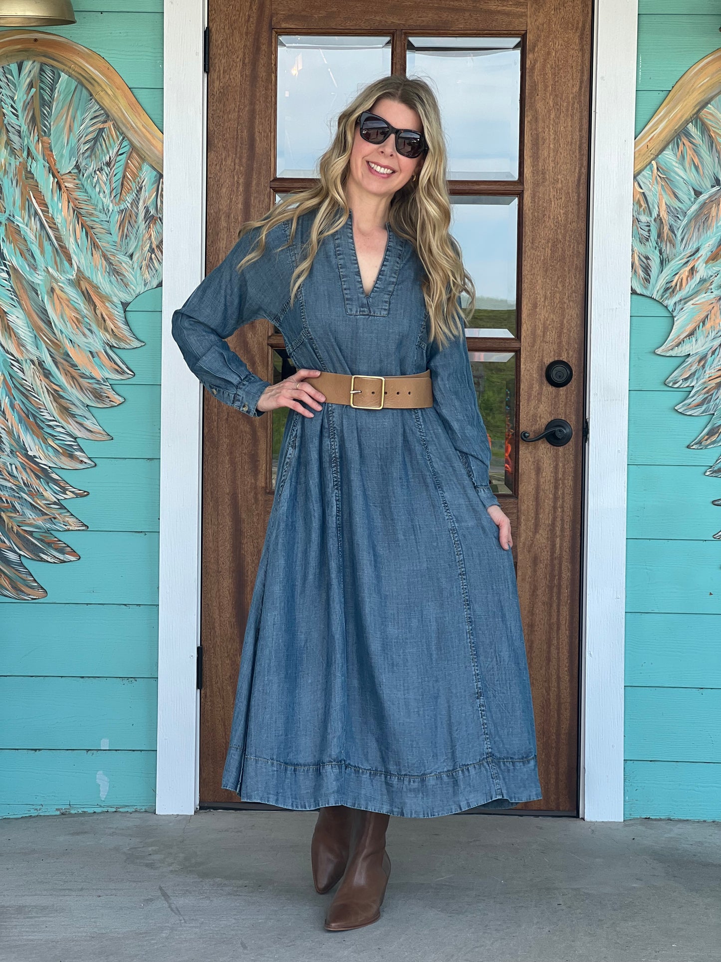 Uncle Frank Denim Midi Caftan