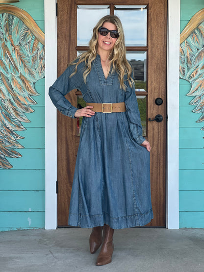Uncle Frank Denim Midi Caftan
