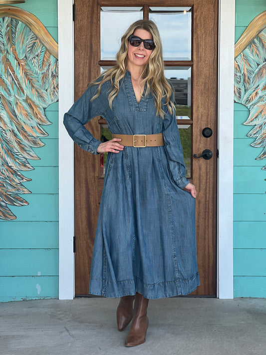 Uncle Frank Denim Midi Caftan