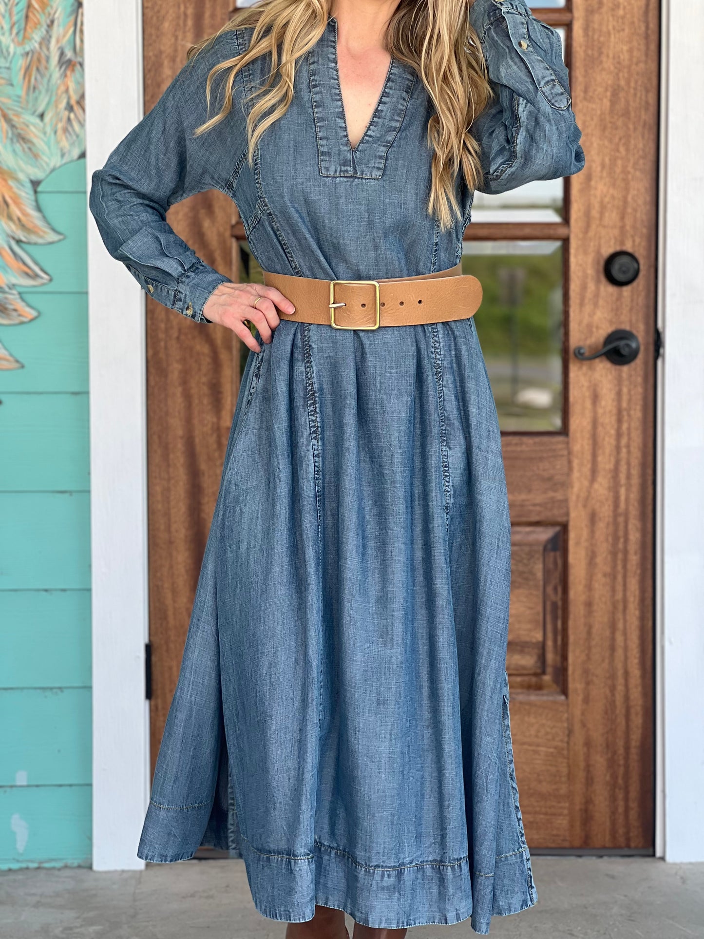 Uncle Frank Denim Midi Caftan