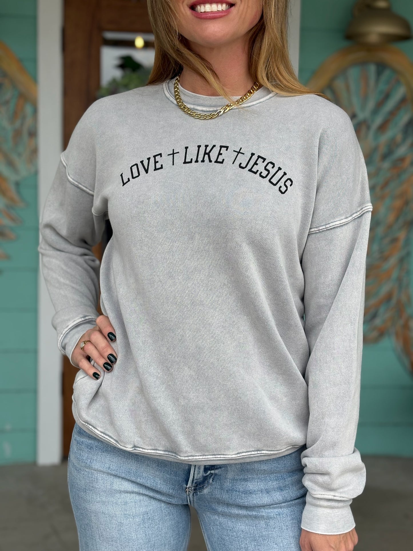 Love Like Jesus Grey Sweatshirt