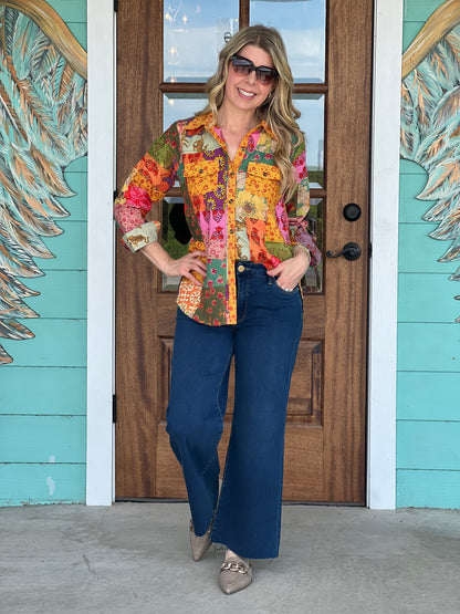 Ivy Jane Patchwork Camp Shirt