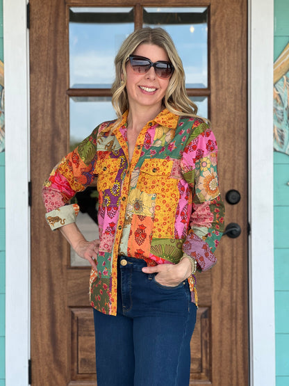 Ivy Jane Patchwork Camp Shirt