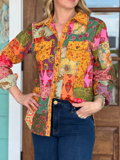 Ivy Jane Patchwork Camp Shirt