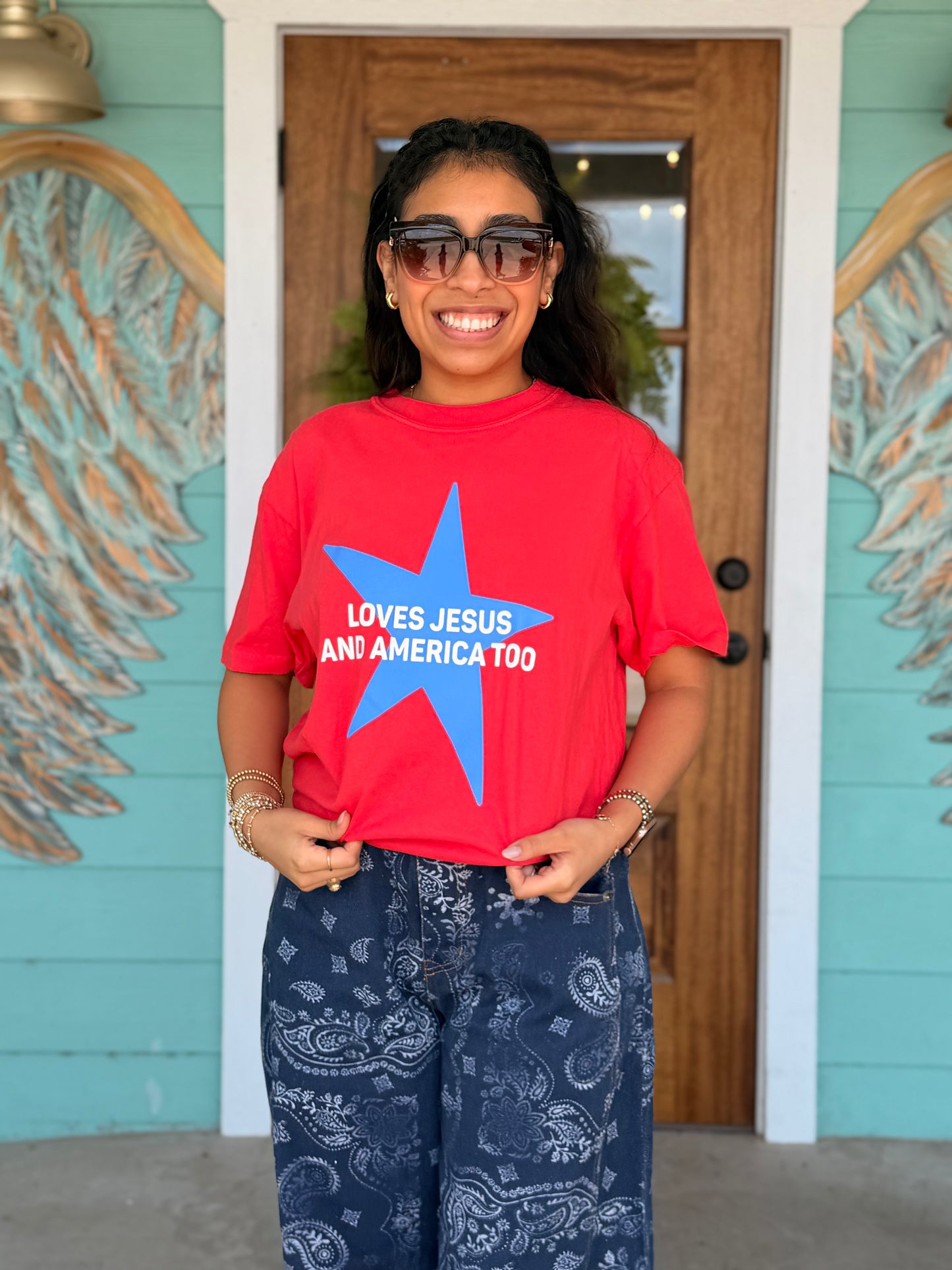 Red, White & America Too Tee