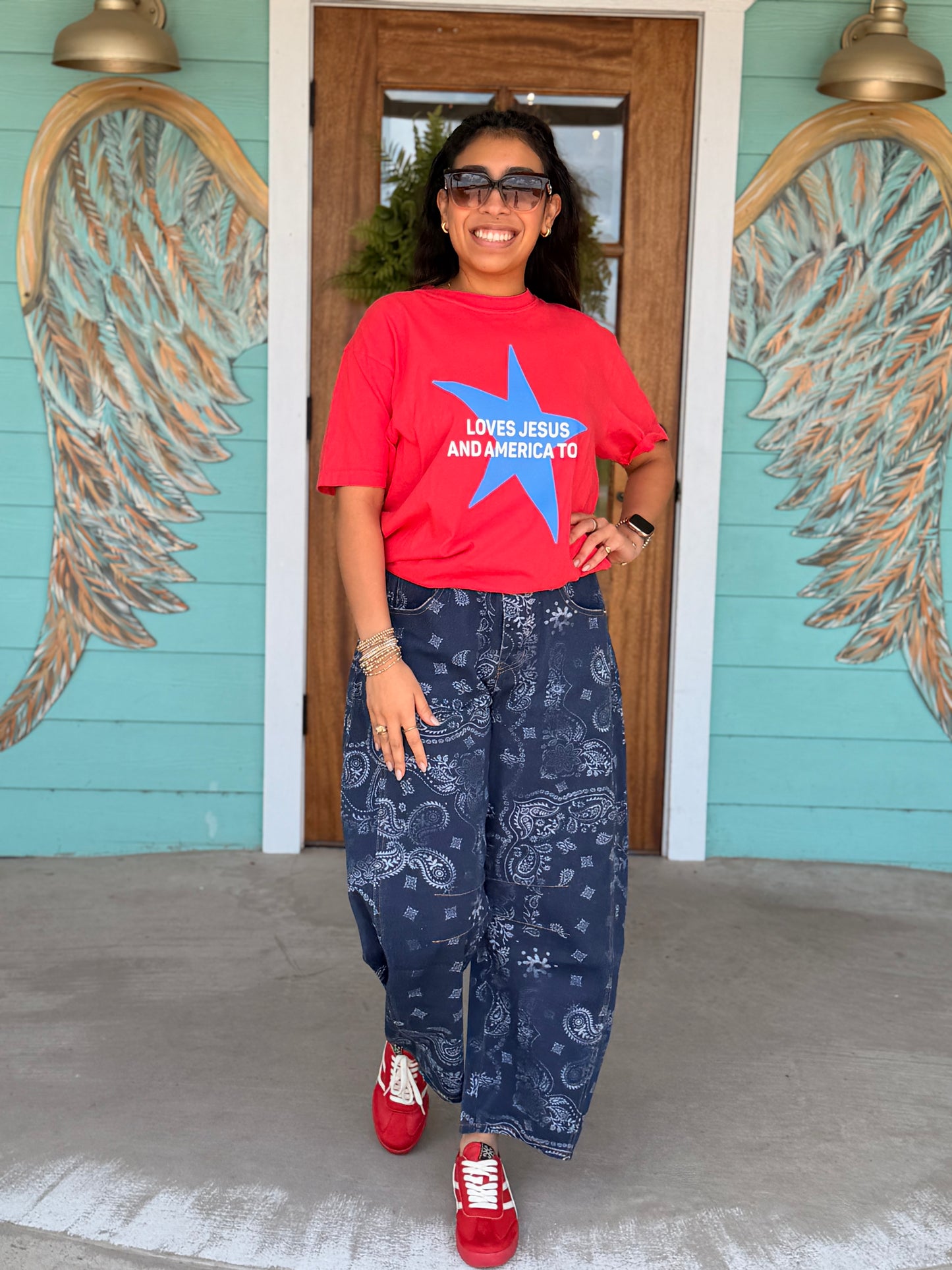 Red, White & America Too Tee