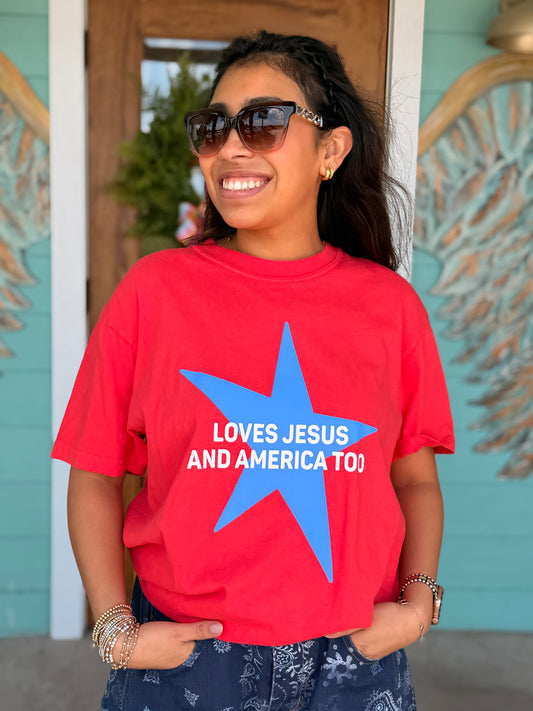 Red, White & America Too Tee
