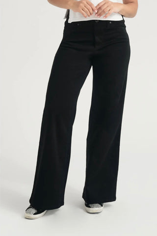 1822 Denim 30in Black Better Butter HR Wide Leg Denim