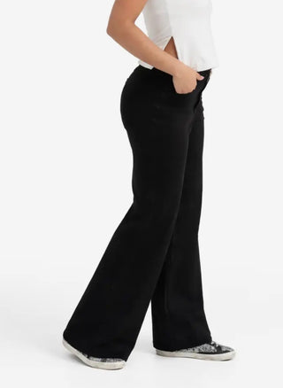 1822 Denim 30in Black Better Butter HR Wide Leg Denim