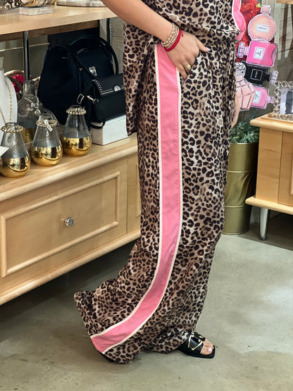 Leopard Pink Stripe Pants