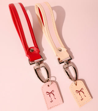 JH x Beaded Blondes Pearl Red Leather & Rose Coated Canvas