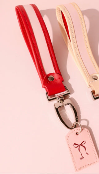 JH x Beaded Blondes Pearl Red Leather & Rose Coated Canvas