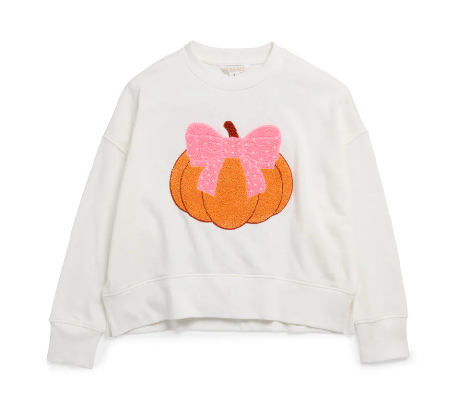 Pretty Pumpkin Bow Sweatshirt