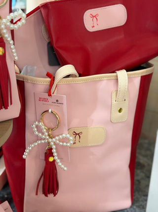 JH x Beaded Blondes Bag Charm Cherry Leather