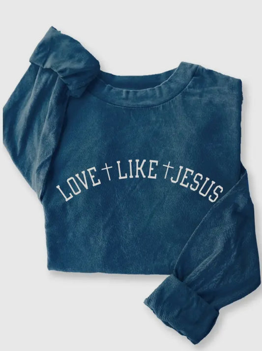 Love Like Jesus Navy Long Sleeve Tee
