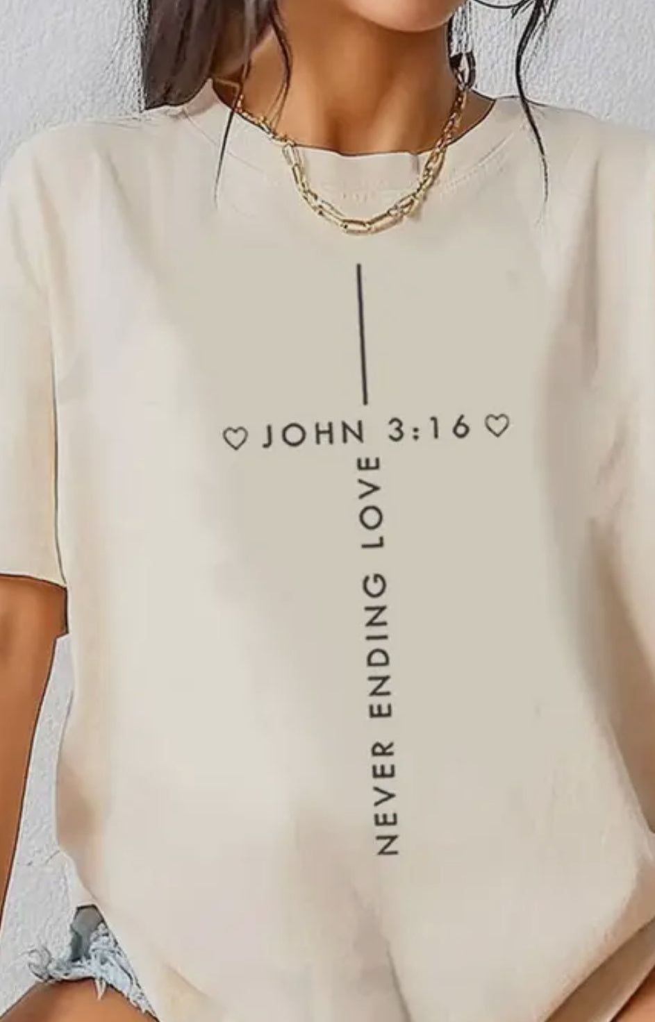 Never Ending Love Oversized Oatmeal Tee