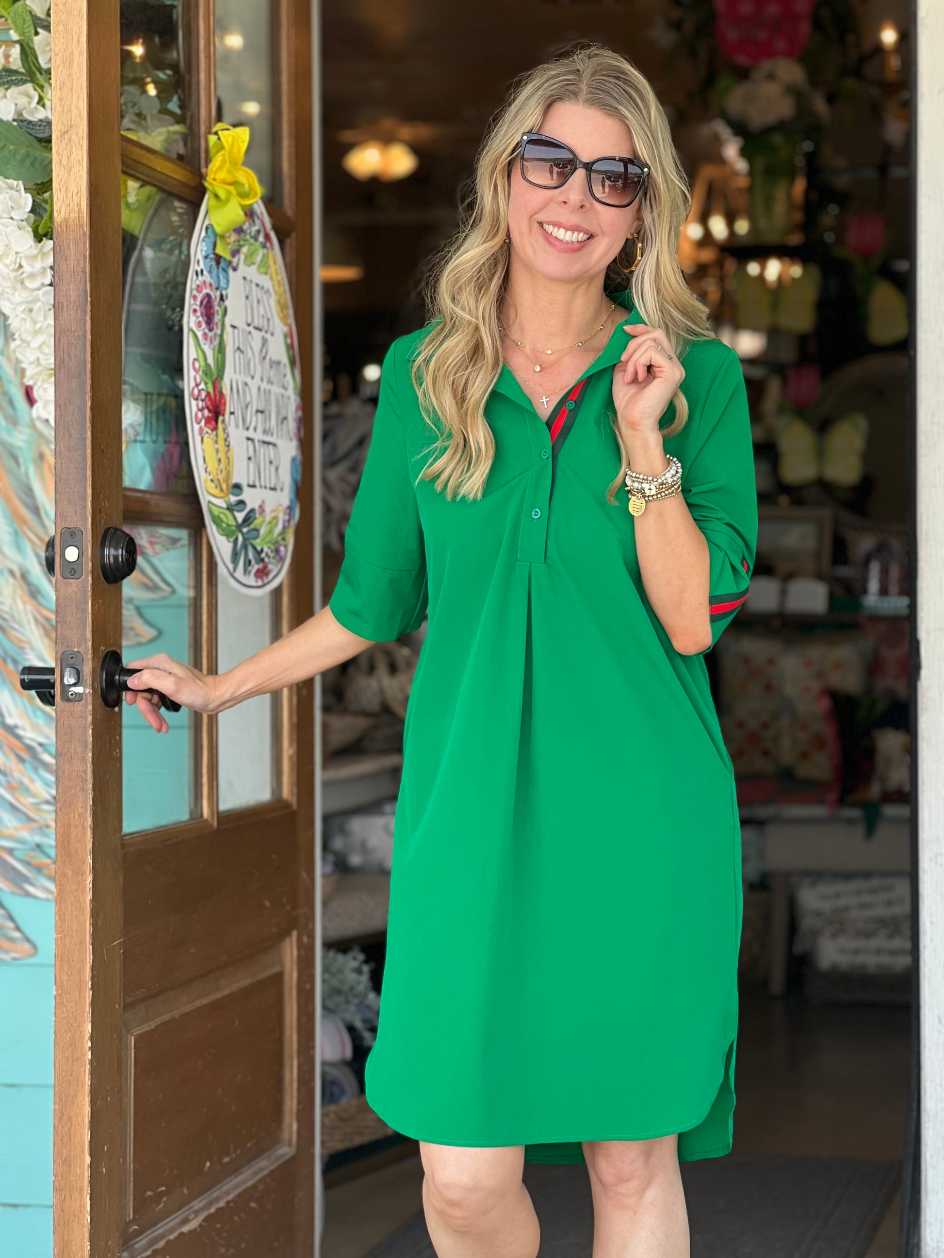 Emerald Wendi Tunic Dress Rhinestone Angel Emerald Wendi Tunic Dress Rhinestone Angel