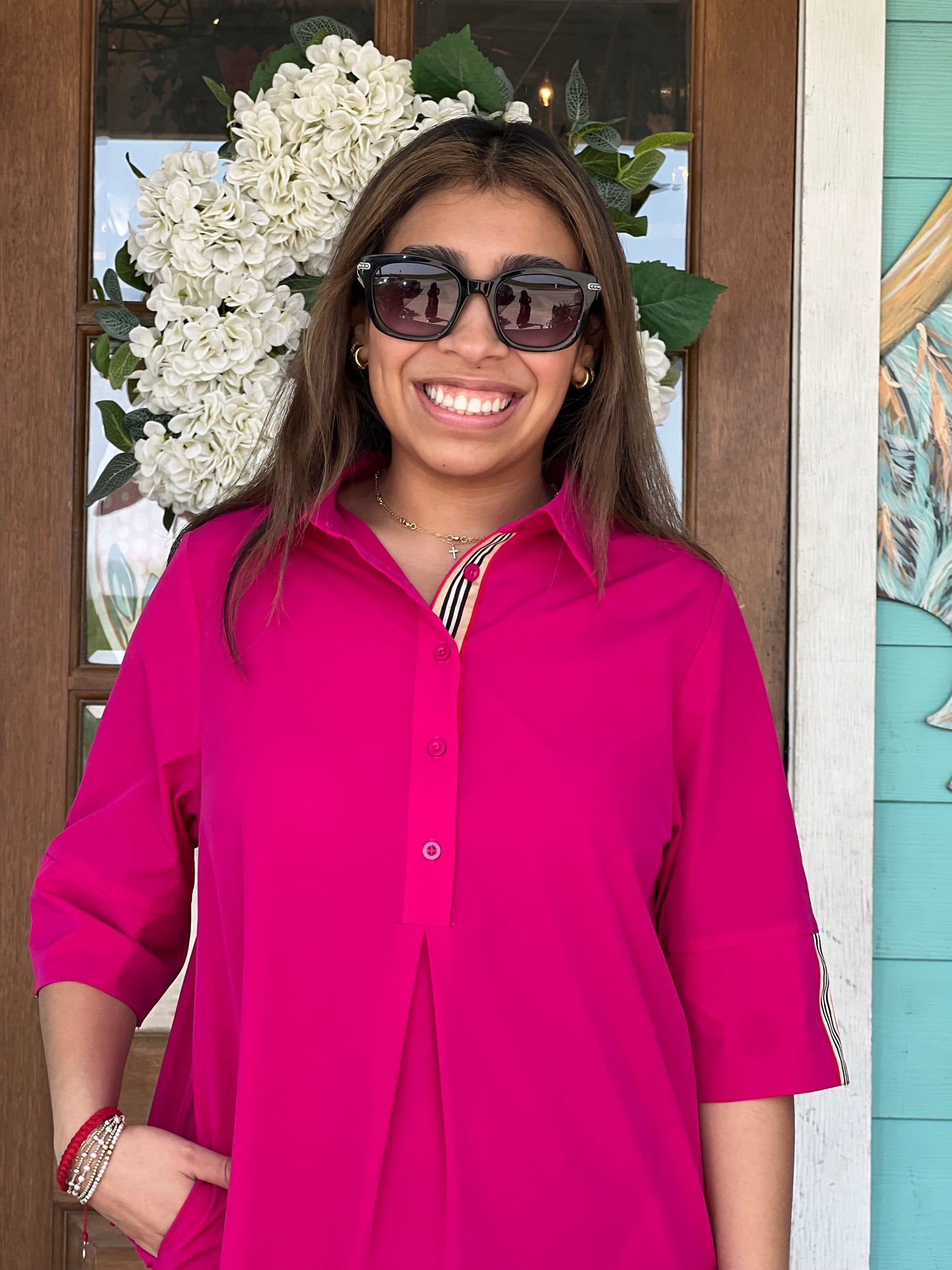 Fuchsia Wendi Tunic Dress