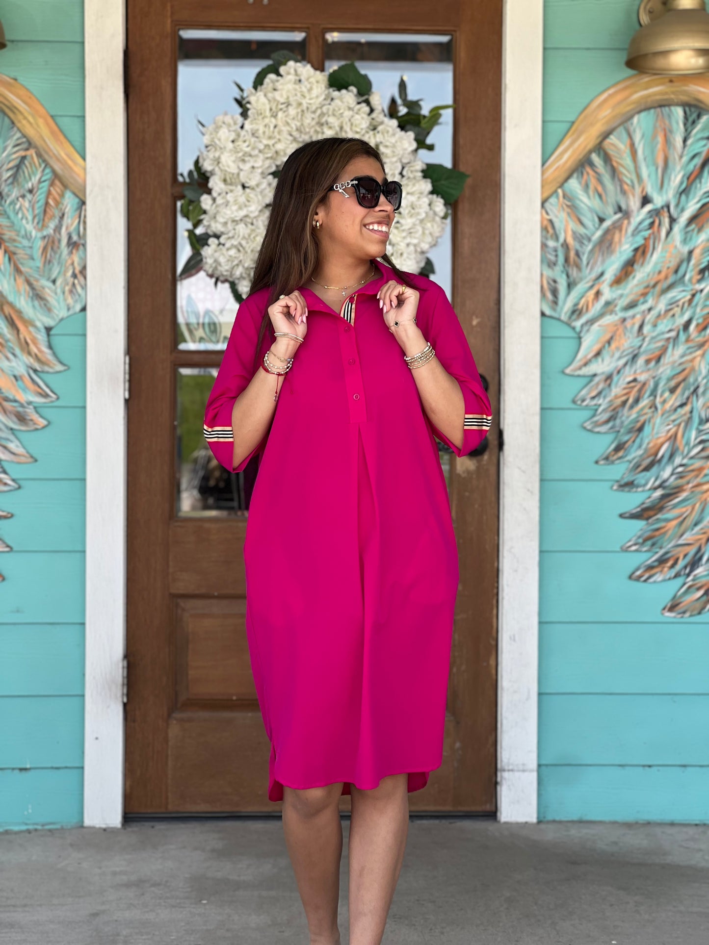 Fuchsia Wendi Tunic Dress