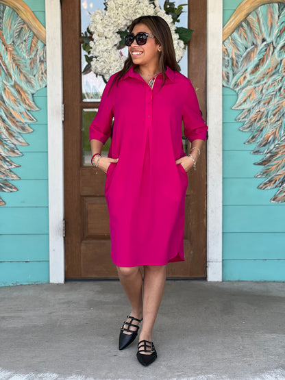 Fuchsia Wendi Tunic Dress
