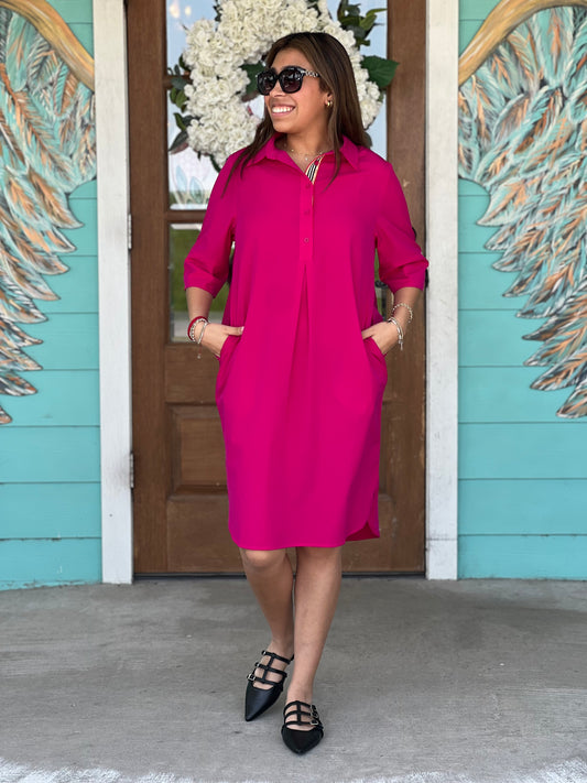 Fuchsia Wendi Tunic Dress