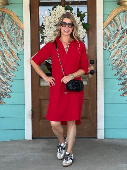 Red Wendi Tunic Dress