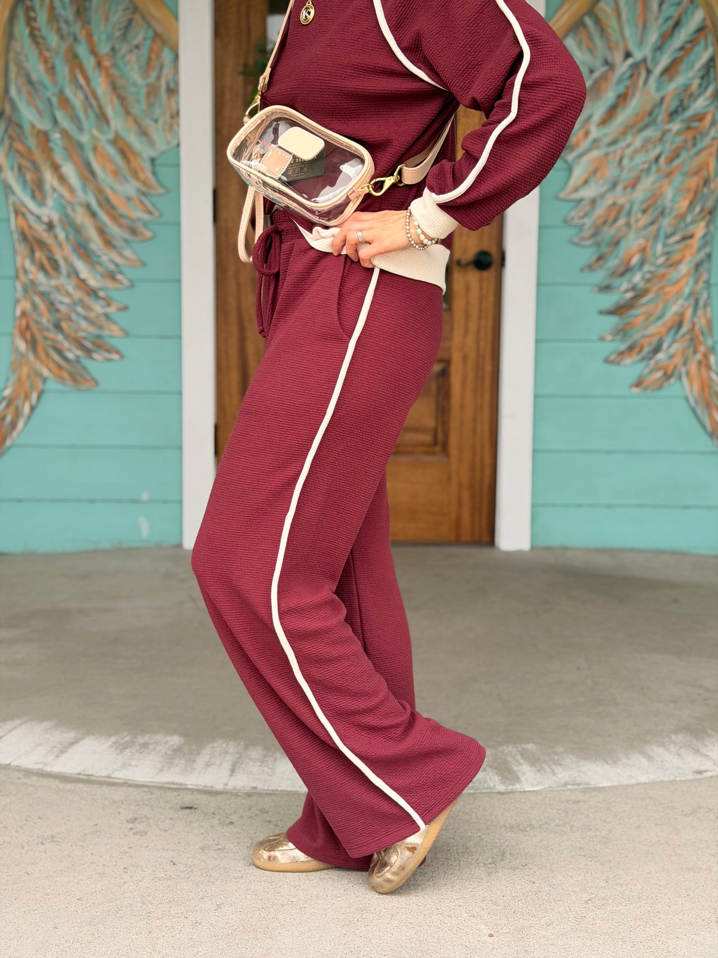 Wine Sport Pants