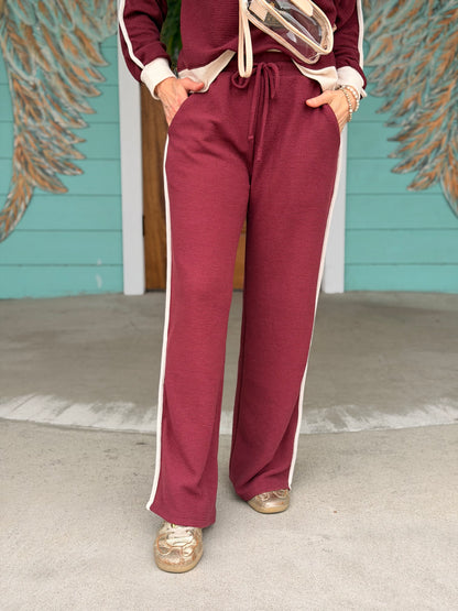 Wine Sport Pants