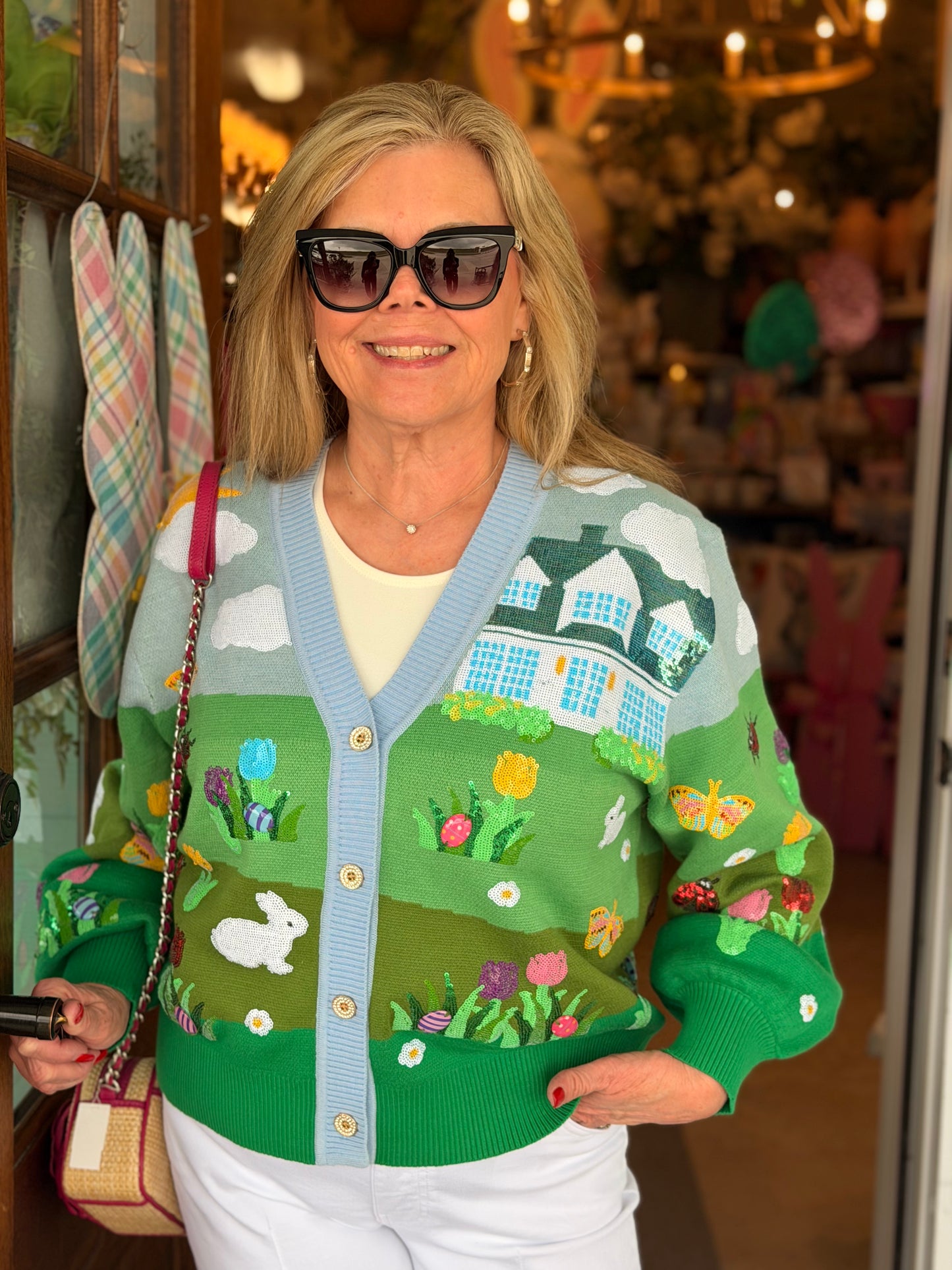 Queen of Sparkles Easter Bunny Cardigan