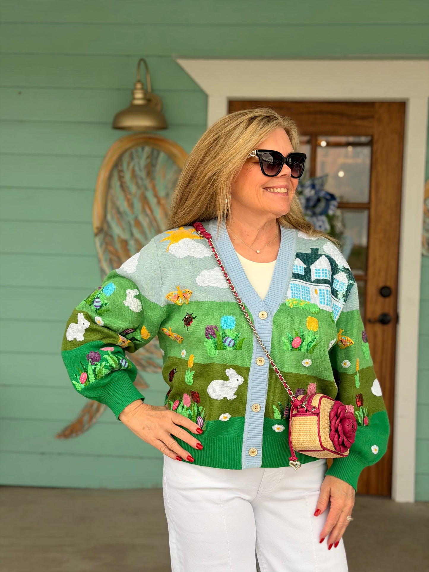 Queen of Sparkles Easter Bunny Cardigan