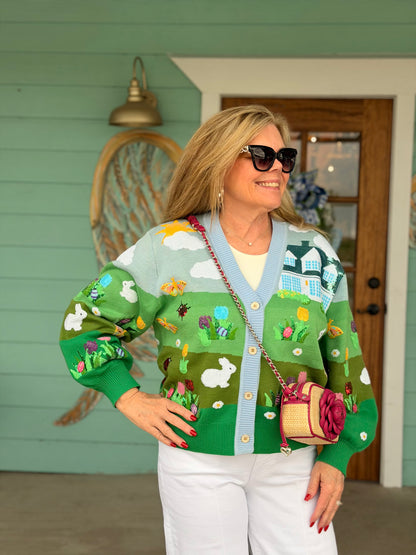 Queen of Sparkles Easter Bunny Cardigan