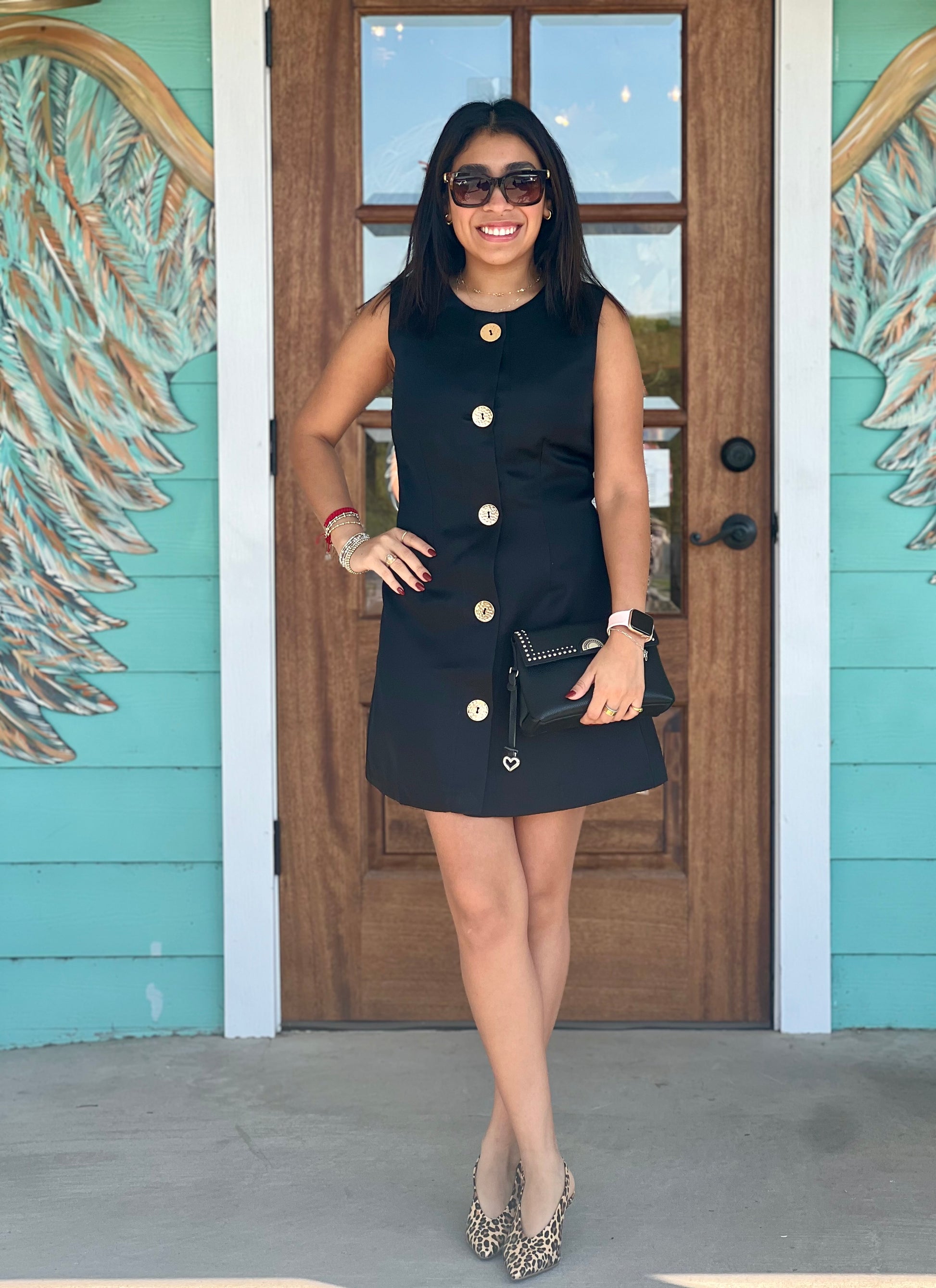 Black Sleeveless Mini Dress Rhinestone Angel Black Sleeveless Mini Dress Rhinestone Angel