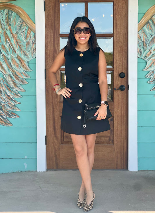 Black Sleeveless Mini Dress